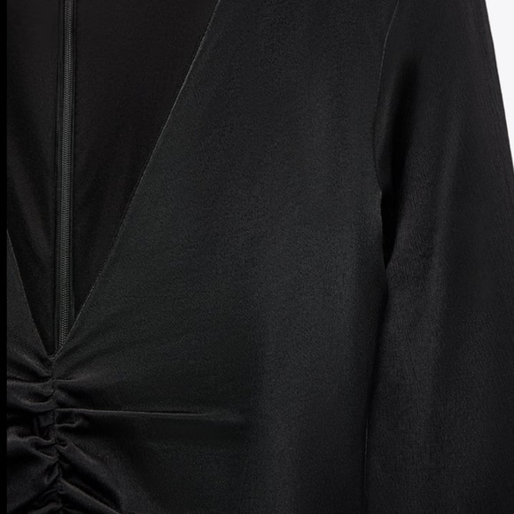 Zara Ruched Satin Effect Bodysuit - Picture 7 of 8